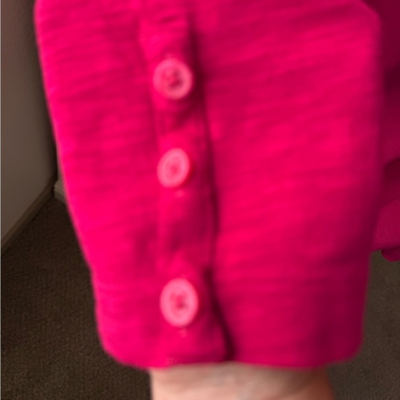 Chico’s red-purpleish-heathered lightweight 3/4th sleeves tee size 2 (12-14) - Picture 5 of 7